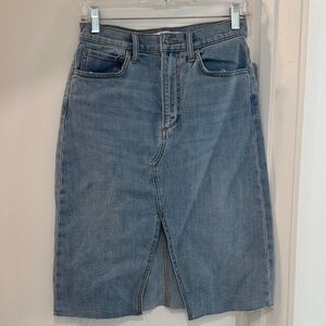 JOE’S Jeans Denim Midi Skirt with Front Slit